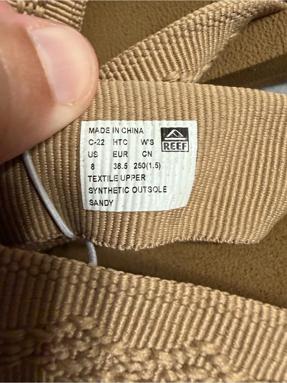 Reef Women’s Tan Sandy Flip Flop Sandals size 8/EU 38.5 - Picture 3 of 6